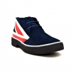 Classic Playboy "Union Jack" Red, White, Blue Leather and Suede