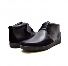British Collection "Birmingham" Black Leather and Suede