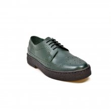British Collection Wingtip Low Cut Hunter Green Leather
