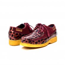 British Collection Crown Croc-Burgundy Suede and Croc