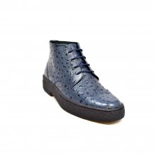 British Collection Light Blue Ostrich Leather Wingtip Playboy