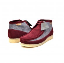 British Collection "Walkers"-Burgundy/Grey suede