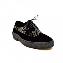British Collection Wingtips Two tone low-cut Python/Black Suede