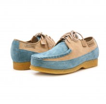 British Collection Crown-Powder Blue/Beige Suede