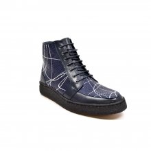 British Collection "Extreme" Navy Leather w/linear design