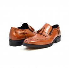 British Collection "Rick" Cognac Leather Slip-on