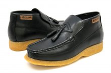 British Collection Classic Black Leather Slip-on with Tassle