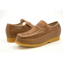 British Collection Power Old School Slip On Tan Leather/ Suede