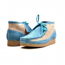 British Collection"New Castle"-Blue and Beige Suede