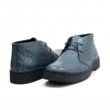 Classic Playboy Light Navy Ostrich Leather