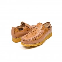 British Collection "Harlem" Cognac Ostrich Leather