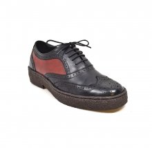 British Collection Wingtips two tone low-cut Rust/Bk Leather