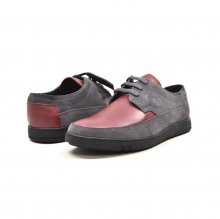 British Collection "Bristols" Burgundy Leather and Grey Suede