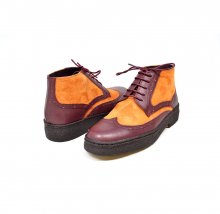 British Collection Wingtip Two-Tone Limited Burg/Rust Leather