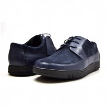 British Collection "Westminster" Navy Leather and Suede