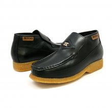 British Collection BWB-Black Leather Slip-on