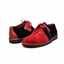 British Collection "Kingston," Burgundy Leather and Suede