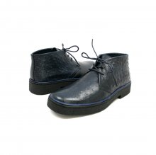 Classic Playboy Chukka Boot Navy Ostrich Leather