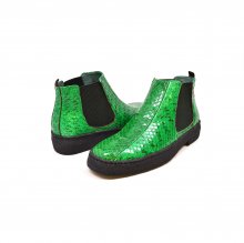 British Collection "Soho" Green Snake Skin Leather