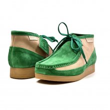 British Collection"New Castle"-Green and Beige Suede