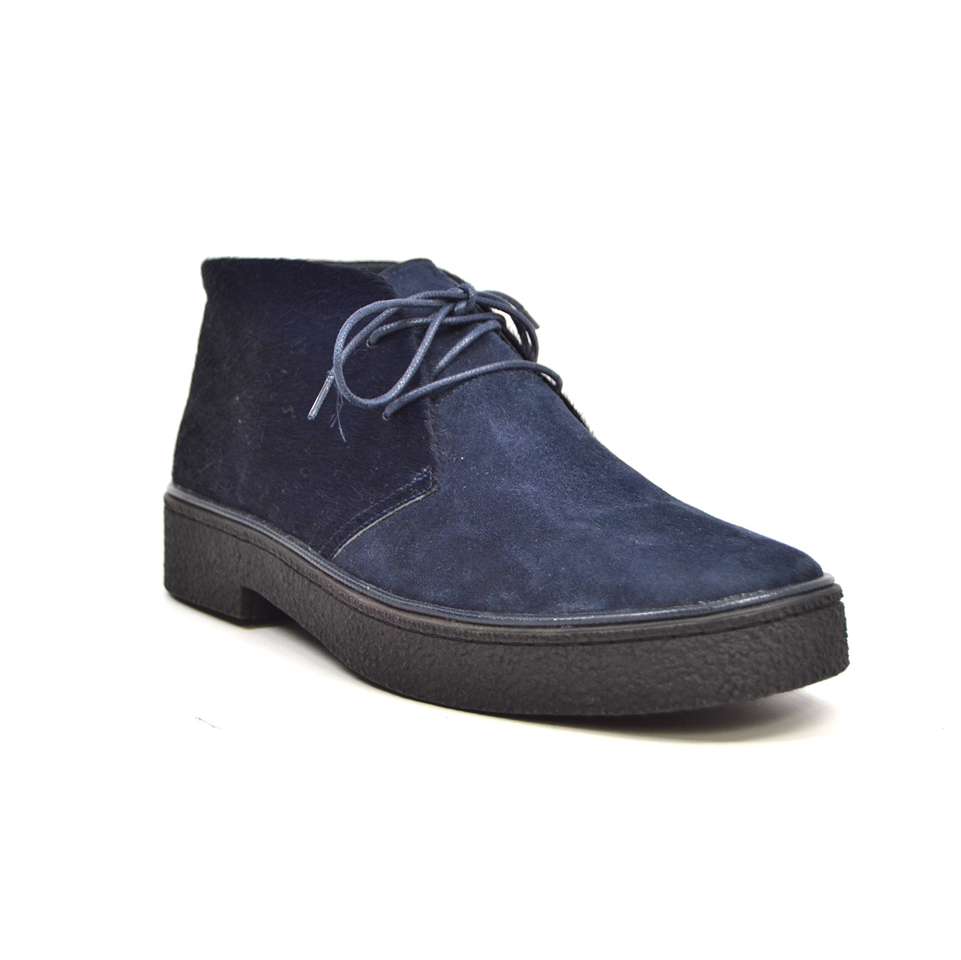 Classic Playboy Chukka Boot Two Tone Navy Suede and Pony Skin [1226-61 ...