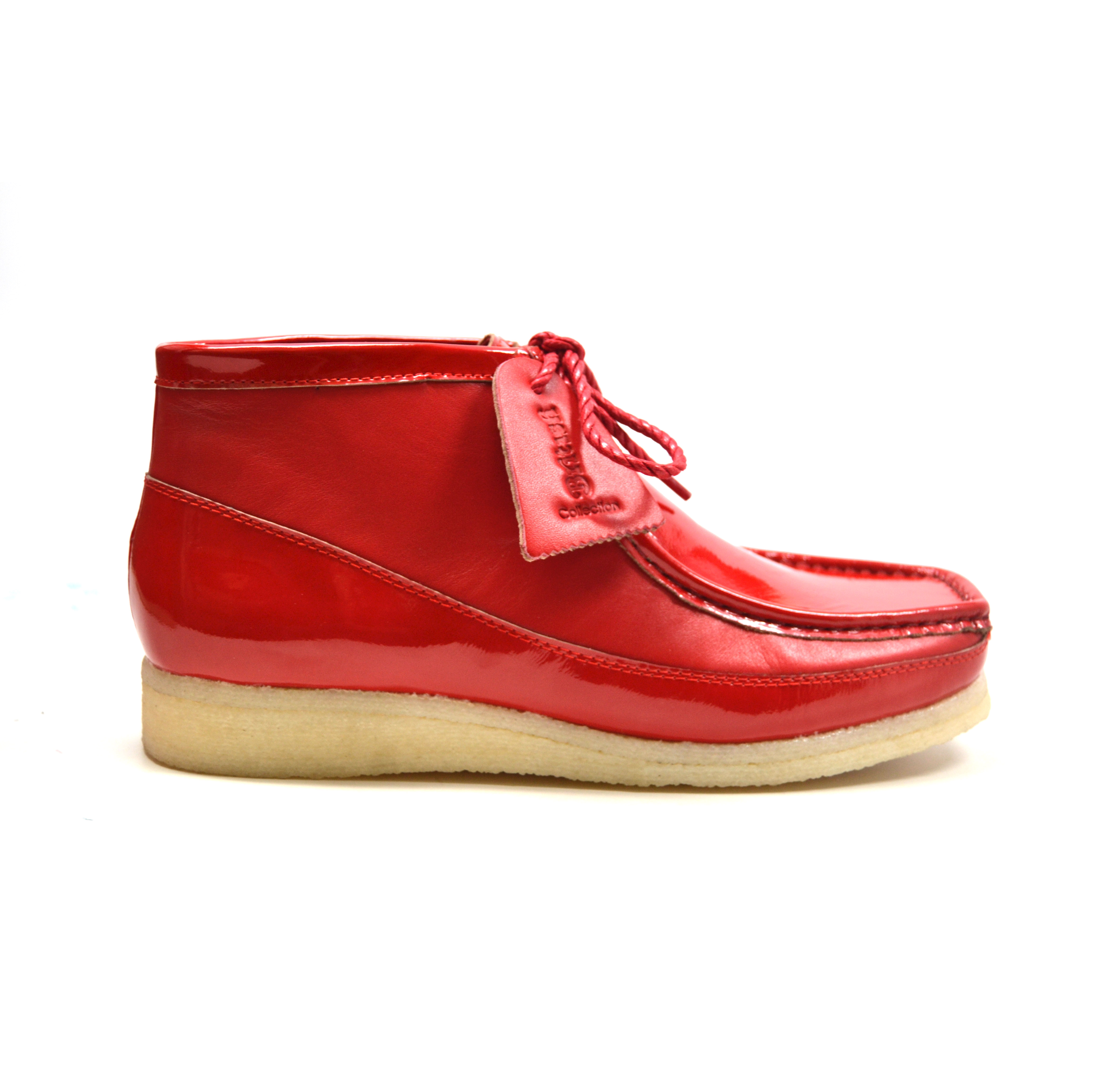BRITISH WALKERS ORIGINAL EXCLUSIVE TWO TONE RED LEATHER SUEDE RED 