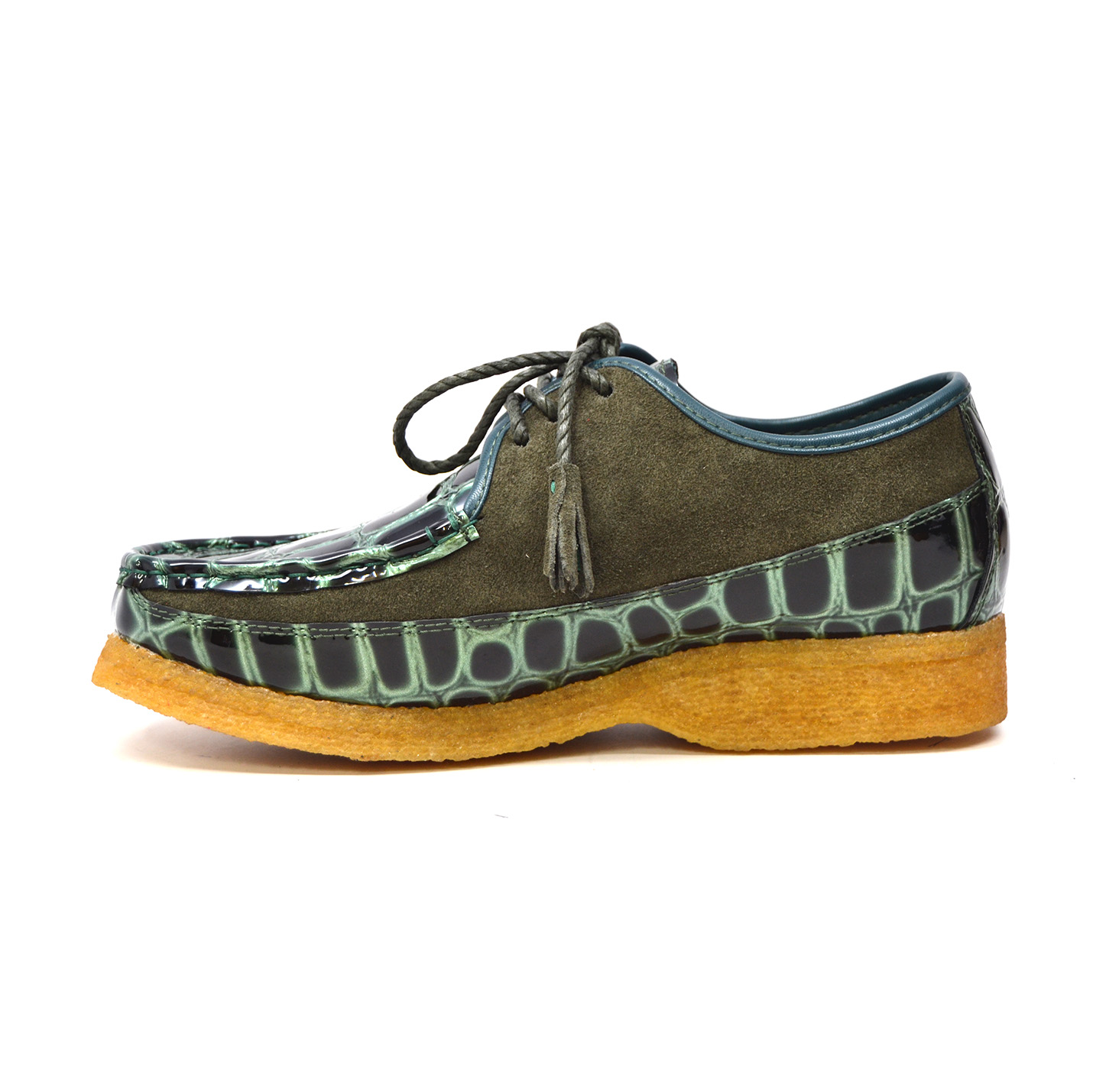 British Collection Crown Croc-Green Suede and Croc [613-33] - $160.00 ...