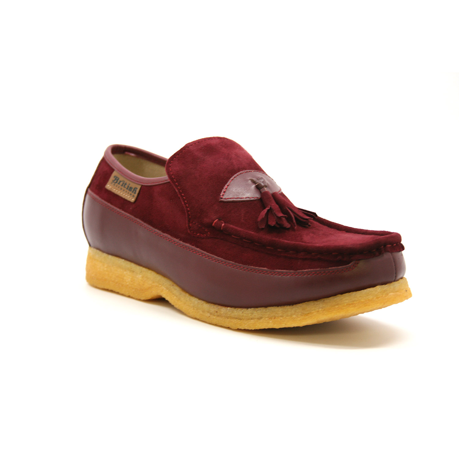 British Collection King Old School Slip On Burgundy Su/Le shoes [118-03 ...