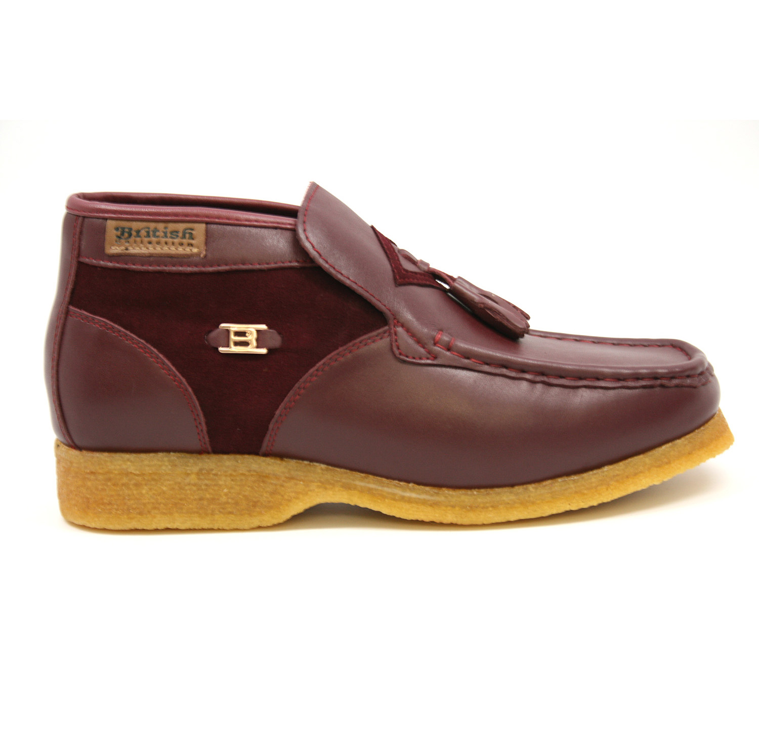 British Collection Palace-Burgundy Leather/Suede Slip-on [1872-5 ...