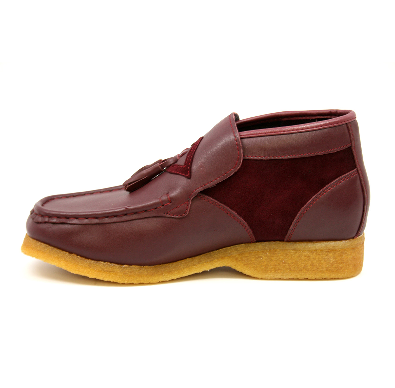 British Collection Palace-Burgundy Leather/Suede Slip-on [1872-5 ...