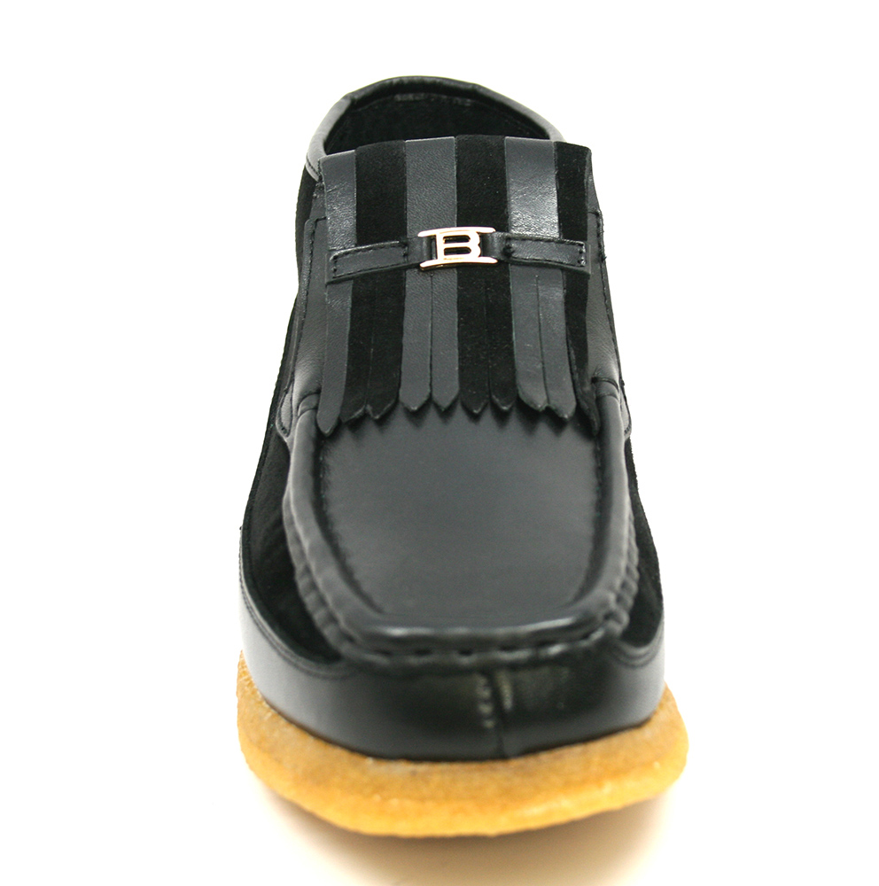 British Collection Apollo-BlackLeather/Black Suede Slip-on [9191-1 ...