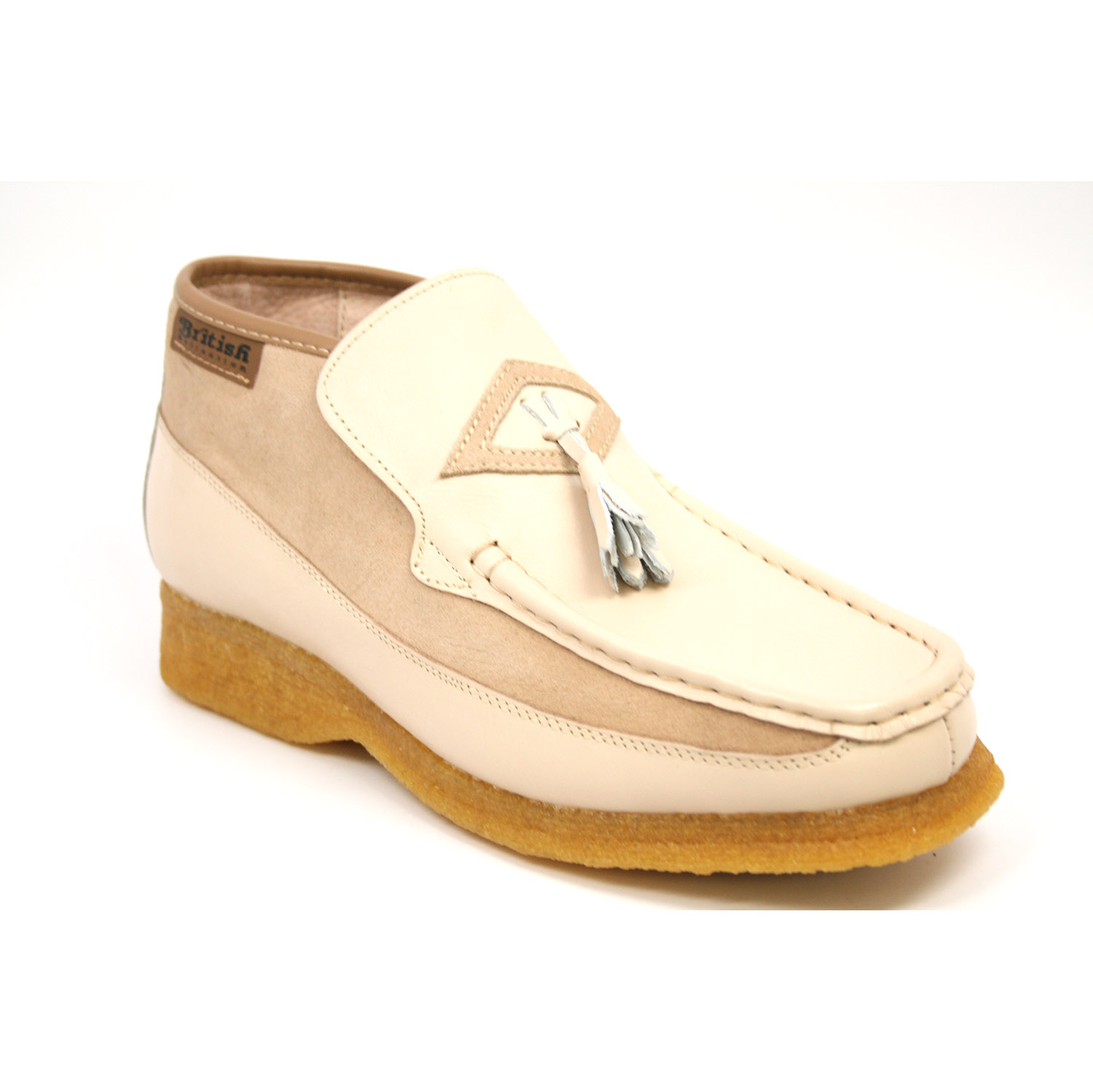British Collection Classic Beige Leather Slip-on with Tassle [5211-3 ...