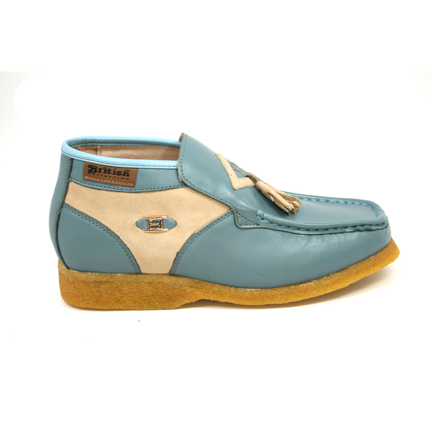 British Collection Palace-Blue and Beige Leather Slip-on [1872-6 ...
