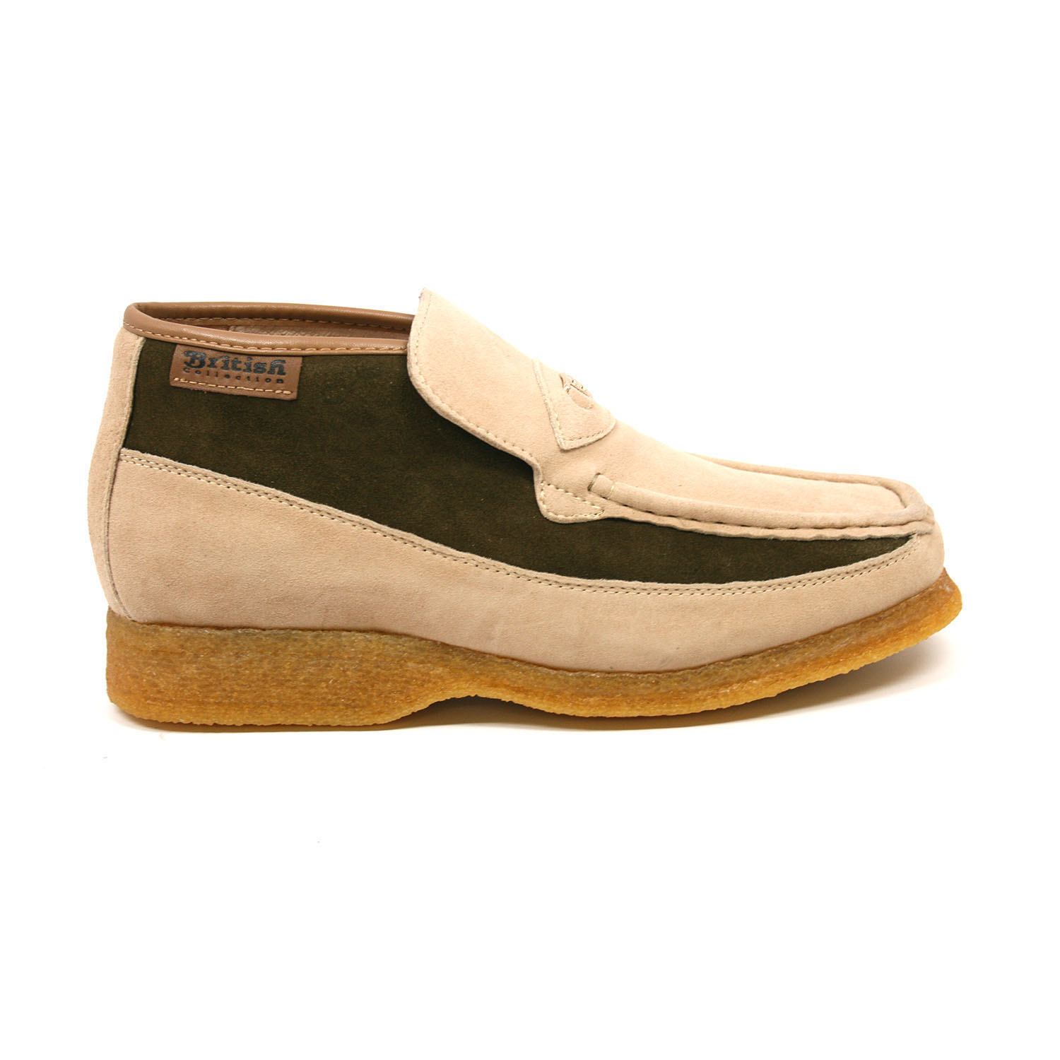 British Collection Checkers-Beige/Green Sued Slip-on [3636-9] - $99.99 ...
