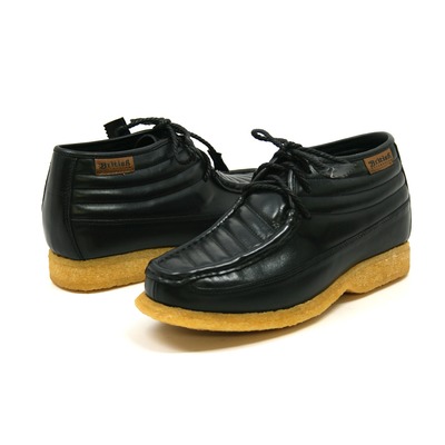 British Collection Castle-Black Leather High top lace up