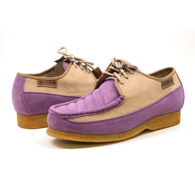 British Collection Crown-Lavender/Beige Oxford Leather Suede