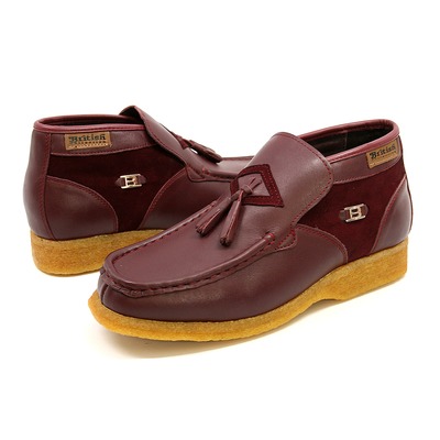 British Collection Palace-Burgundy Leather/Suede Slip-on [1872-5 ...