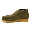 British Collection Checkers-Olive Suede Slip-ons