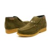 British Collection Checkers-Olive Suede Slip-ons