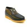 British Collection Apollo-Black Leather and Green/Suede Slip-on