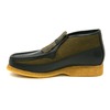 British Collection Apollo-Black Leather and Green/Suede Slip-on