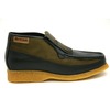 British Collection Apollo-Black Leather and Green/Suede Slip-on