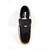 British Collection BWB-Black and White Design  Leather Slip-on