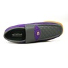 British Collection Checkers-Grey/Purple Leather-Suede Slip-on