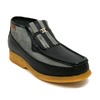 British Collection Apollo-Black and Grey Leather/Suede Slip-on