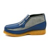 British Collection Apollo-Blue Leather/Grey Suede Slip-on