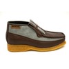 British Collection Apollo-Brown Leather/Grey Suede Slip-on