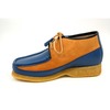 British Collection Knicks Blue and Rust Leather/Suede
