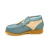 British Collection Palace-Blue and Beige Leather Slip-on
