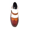 British Collection Wingtips Limited-Wht/Brn/Wine Leather